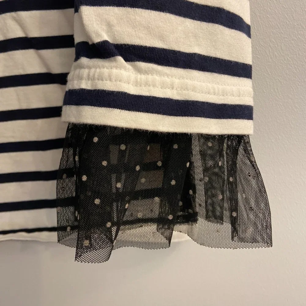 JCrew S Striped Shirt with Ruffle Sleeve - Picture 5 of 9